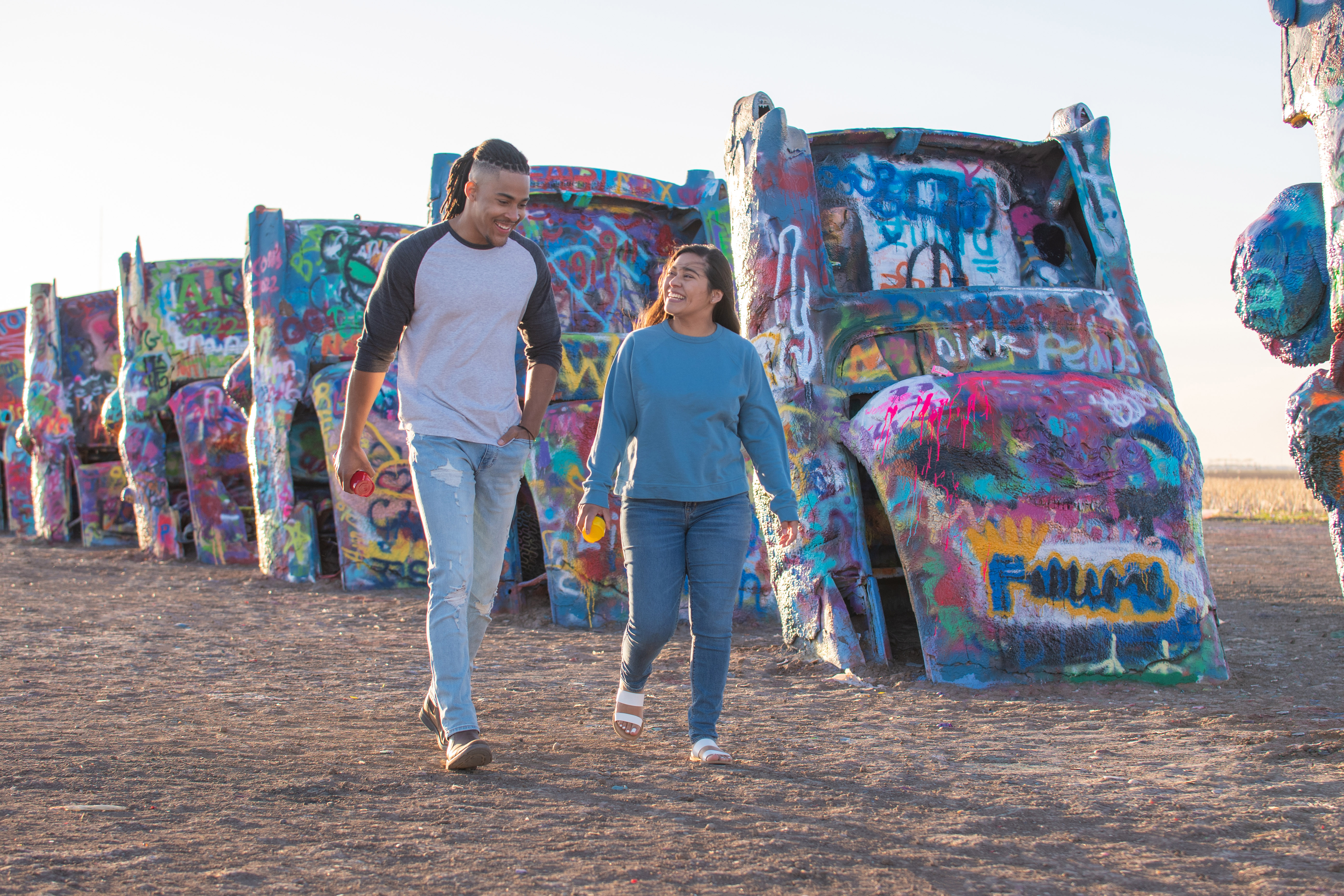 Exploring the Cadillac Ranch art installation in Amarillo