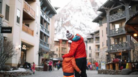 Father-son ski time in Park City, Utah Father-son ski time in Park City, Utah